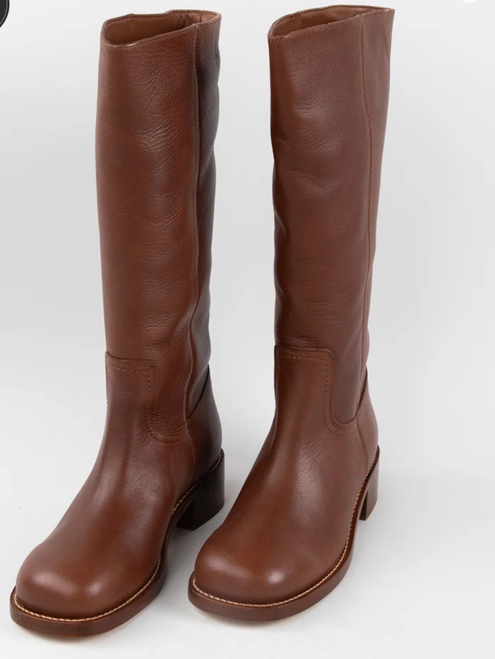 Steve Madden Riggs Rust Brown Tall Leather Boots